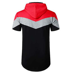 Pull à fermeture éclair Sweat à capuche à manches courtes d'entraînement décontracté Slim Fit Sweat à capuche zippé léger à manches courtes avec poche Kanga - Product Image 4