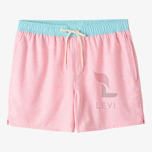 Pantalones cortos de playa para hombre de Color sólido de primera calidad, tela de poliéster, ropa de calle con logotipo personalizado, pantalones cortos transpirables cómodos para entrenamiento al aire libre - Product Image 4