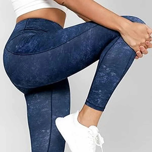 Legging moulant taille haute rouge uni pour femme, style tendance, en tricot, taille XXL, idéal pour l'été - Product Image 5