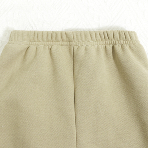Ensemble de vêtements pour enfants 100% coton, broderie personnalisée, motif uni, manches longues, survêtement pour tout-petits, shorts pour bébés, vente en gros pour garçons - Product Image 2