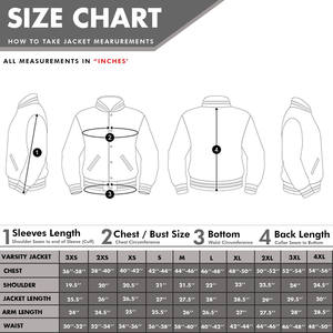 Chaqueta Universitaria Informal para Uso Diario con Cuerpo de Lana, Mangas de Cuero, Bordado Detallado, Opción de Nombre y Número Personalizados - Product Image 3