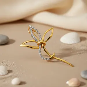 Exquisito Broche de Libélula de Cristal para Joyería de Moda Femenina - Product Image 1