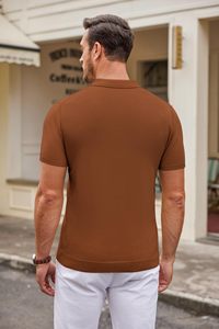 <b>High</b> Quality Eco-Friendly Breathable Anti-Wrinkle Quick Dry Short Sleeve Regular Fit for <b>Shirts</b> <b>Men</b> Factory Made Turn <b>Collar</b> - Product Image 4