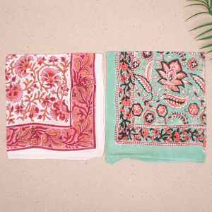 Ensemble de 10 bandanas faits à la main en coton biologique, style bohème, légers, pour cheveux, cou, accessoire quotidien - Product Image 2