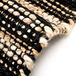 Tapis en jute naturel de grande taille de style moderne de haute qualité, tissé à la main, à poils longs, motif géométrique, antidérapant, adapté aux animaux domestiques, lavable, rembourré - Product Image 3