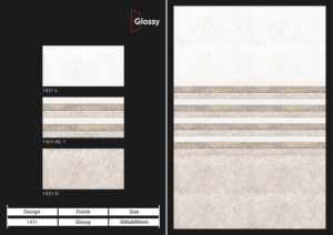 Carreaux muraux en céramique modernes 300x600mm pour salle de bain et cuisine, finition brillante ou mate, texture effet sucre, design mural intérieur luxueux - Product Image 2