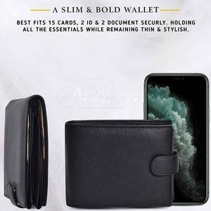 Factory Direct Sale <b>RFID</b> <b>Blocking</b> Short Length Multi Card Slots Leather for Men Casual Business Use High Quality Lightweight - Product Image 6