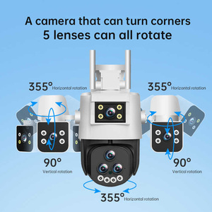 Rscamtom 20X Zoom 6K 5 lentilles caméra de sécurité extérieure couleur Vision nocturne alarme de détection humaine <span class=keywords><strong>ipc360</strong></span> caméra réseau domestique - Product Image 4