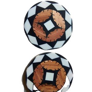 Set of OCTAGONAL Classic Style Customized <b>Wooden</b> Marble Resin Coasters Hot Selling Natural & Customized Color Made in India - Product Image 1