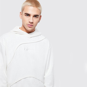 Top Tendance Hommes Blanc 400 GSM Polaire Élégant Hoodies À Vendre Hommes Surdimensionné Hoodies Custom Made Hoodies - Product Image 5