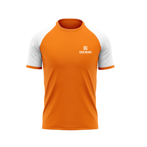 Camisetas transpirables de gran tamaño para hombre, camisetas de secado rápido con mangas cortas en contraste, camisetas de algodón 100%, manga raglán - Product Image 4