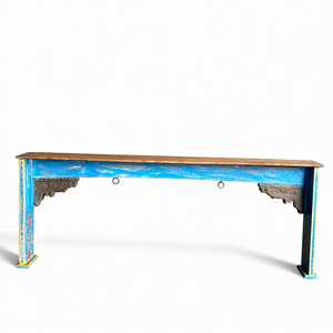 Rustic Wooden <b>Console</b> <b>Table</b> with Mirrored Design for Living Room or Hotel Decoration Home Furniture with Storage Features - Product Image 5