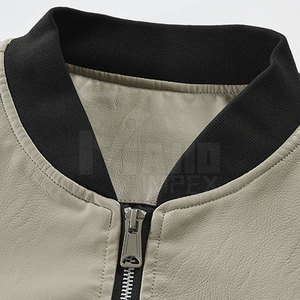 ¡La chaqueta de moda de invierno para hombre hecha a medida OEM más vendida, cuero genuino duradero con cuello levantado, diseñado directamente para usted! - Product Image 4