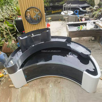 Estanque para Peces Koi de Acero Inoxidable Personalizado con Múltiples Formas, Ventana Transparente Curva Completa, Pecera para Jardín Exterior