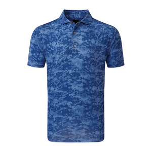 Polo de Golf de Manga Corta con Estampado de Camuflaje Azul para Hombre, Personalizado con Logotipo, de Alta Calidad, Tejido Transpirable, Estilo Casual - Product Image 4