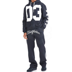 100% traje de jogging Unisex de poliéster de algodón 2025 nueva llegada traje de jogging con cremallera traje de jogging de alta calidad - Product Image 1