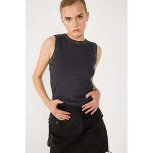 Chemise à manches courtes décontractée pour femmes, logo brodé, col à volants, motif 3D, décorations en dentelle à paillettes, taille XL, tricot ample - Product Image 1