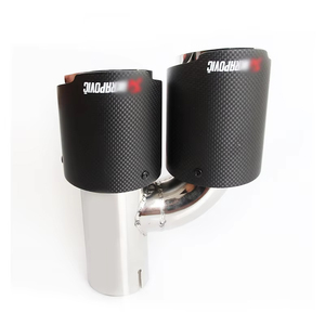 Pointe d'Échappement Double en Carbone WAX Factory pour Pot d'Échappement Universel, Embouts d'Échappement Doubles pour BMW F30 B48 - Product Image 3