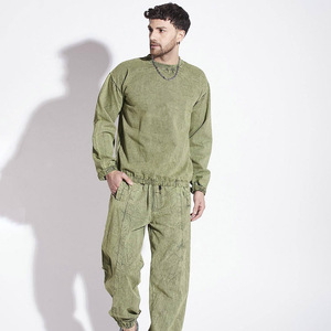 Offres Spéciales survêtement personnalisé de haute qualité logo réfléchissant personnalisé néon ciel mixte survêtements bleu nuit vêtements de sport pour hommes - Product Image 1