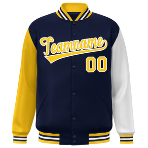 Veste universitaire Letterman en polyester style bombardier à col montant grande taille pour hommes, enduite d'hiver avec logo personnalisé, personnalisable, fabricant - Product Image 3