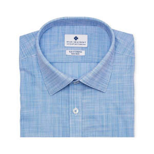 Camicia da Uomo Ryan Seacrest Distinction Ultimate Slim-Fit Performance Stretch 100% Cotone Non-Stiro Blu - Taglia 14.5X32-33 - Product Image 3