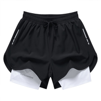Shorts de sport pour hommes à double couche, élastiques et à séchage rapide, prix de gros tendance, service OEM fiable