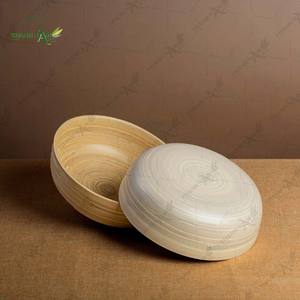 Bol de service en bambou fait à la main, respectueux de l'environnement, léger et au design classique, non toxique - Product Image 4