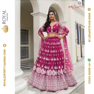Royal Export Surat Nouvelle Collection Lehenga Traditionnelle Belle Conception Séquence Travail Robe Mariages Fêtes Disponibles - Product Image 2