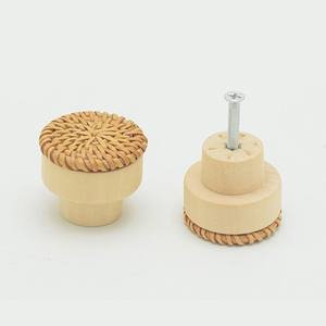 Handcrafted Rattan <b>Door</b> Knob Natural Eco-Friendly Furniture Handle for <b>Rustic</b>, Boho, and Minimalist Home Decor - Product Image 3