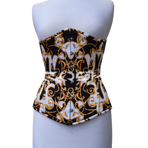 Corsé con Estampado de Cadena Estilo Barroco Vintage, Corte Estructurado para Amantes de la Moda - Product Image 6