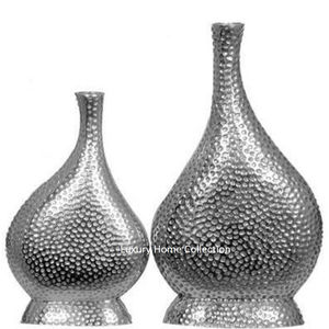 Nuevo Juego de 2 jarrones de entrada para jardín y Villa, exhibición de flores de color plateado y jarrones decorativos, macetas, suministros para el hogar y la boda - Product Image 1