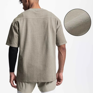 Venta al por mayor camiseta en blanco personalizada 100% algodón camiseta Logo hombres impresión lisa sublimación en blanco Casual hombres camisetas - Product Image 3