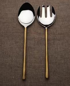 Ensemble de couverts de cuillères à salade de serveur en acier inoxydable conçu de haute qualité pour l'utilisation de restaurant à domicile outils de cuisine de qualité - Product Image 6