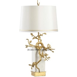 Chapado en oro de alta calidad, diseño de hojas de calidad Superior, hogar y Hotel, sala de estar, mesa de lujo decorativa y suministro de lámpara de pie - Product Image 1