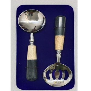Nouvel ensemble de couverts en métal avec manche en résine et acier inoxydable pour servir la salade, idéal pour les hôtels et la cuisine - Product Image 5