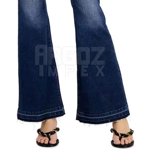Pantalon en jean multi-poches de couleur unie pour femmes Marque privée Mode d'hiver Style avant Prix plat - Product Image 4