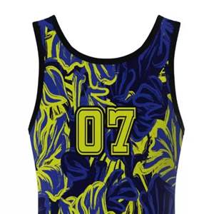 Ropa Deportiva Unisex de Talla Grande con Logotipo Personalizado, Singlet de Lucha Libre, Impresión por Transferencia de Calor, Poliéster Elástico, Transpirable, de Secado Rápido, 220g - Product Image 2