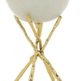 Brûleur d'encens moderne blanc et or en forme de branche, bol rond en métal, design arabe, pour usage domestique et cadeaux au Moyen-Orient et au Golfe - Product Image 5