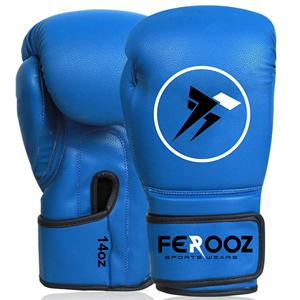 Gants de boxe professionnels personnalisés avec logo, de haute qualité, en cuir PU, avec sangle, gants de boxe personnalisés OEM, gants de boxe de salle de sport - Product Image 4