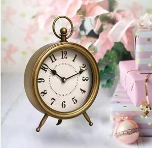 Reloj de mesa de cúpula minimalista en acero inoxidable brillante para oficina o decoración del hogar para dormitorio, hogar, Hotel, reloj de mesa de Metal - Product Image 3