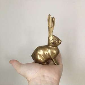 <b>Antique</b> Rabbit Sculpture Easter Ornament Model Casted Rabbit Figurine Home Garden Decoration Bunny Sculpture Handcrafts - Product Image 4