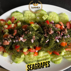 Uva Marina deshidratada de origen vietnamita (uvas marinas verdes) en bolsa con cremallera para estilo seco al por menor para comer ensaladas con ostras - Product Image 1
