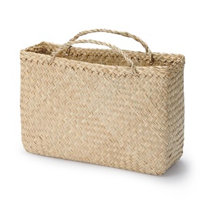 Seagrass Herringbone <b>Basket</b> with Handle Handmade <b>Storage</b> <b>Basket</b> Wholesale eco-friendly Made in Viet Nam - Product Image 1