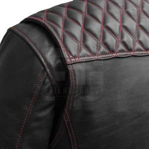 เสื้อแจ็คเก็ตบอมเบอร์ย้อมสีล้วนสไตล์สตรีทคอตั้งหนังแท้ยูนิเซ็กซ์สำหรับฤดูใบไม้ผลิ - Product Image 6