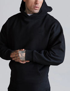 Sudaderas con capucha para hombre de algodón 100% de peso pesado, logotipo impreso DTF personalizado, color sólido, ropa de calle holgada, sudaderas básicas cómodas para hombres - Product Image 6