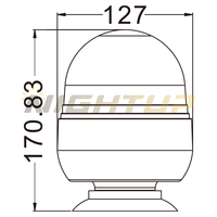 NIGHTUP 12V 24V Phare de signalisation robuste pour l'exploitation minière, camions et agriculture, lampe de balise LED haute puissance CE R10 ROHS IP65