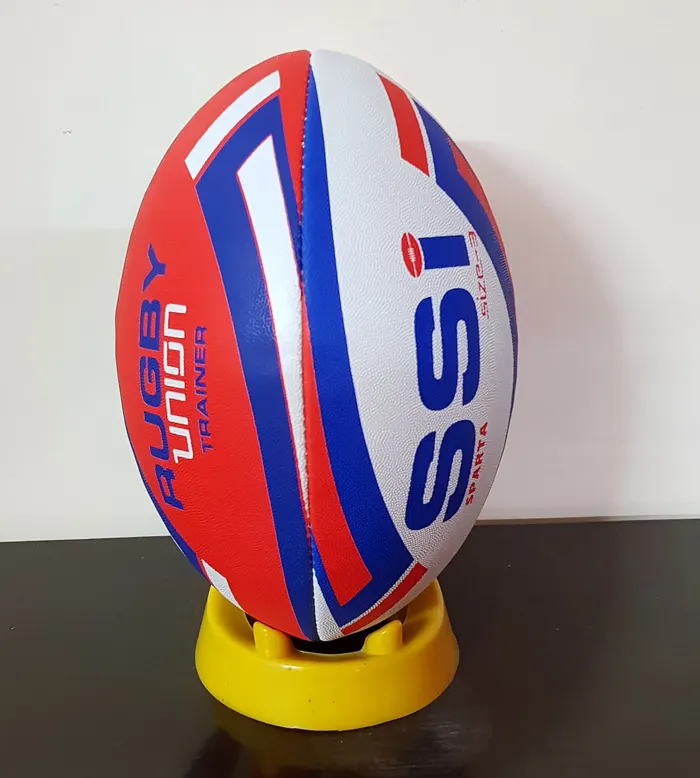 High Quality Official Size 5 Training Rugby Ball Match Ball Made of Rubber and PU Customizable Logo for Professional Training