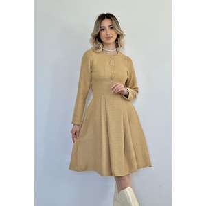 เดรสสั้นคลาสสิกขนมิงค์ขายส่ง ทรงเอวธรรมชาติ ซักได้ - Product Image 1