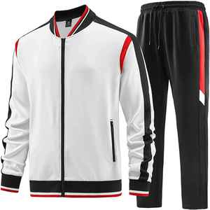Survêtement de sport pour homme de bonne qualité avec fermeture éclair sur le devant et poche latérale - Survêtement de jogging personnalisé 100% polyester - Product Image 6