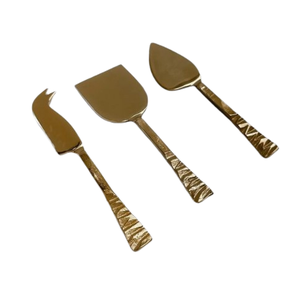 Trancheuse et couteau à beurre ensemble couteaux à fromage en métal plaqué or fromage couteaux en métal en acier inoxydable vaisselle élégante - Product Image 6